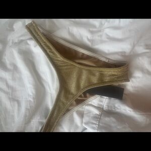 Gold Bikini Bottom and top